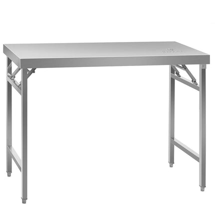 Folding working table in stainless steel 120 x 60cm to 120kg Royal Catering RCAT-120K