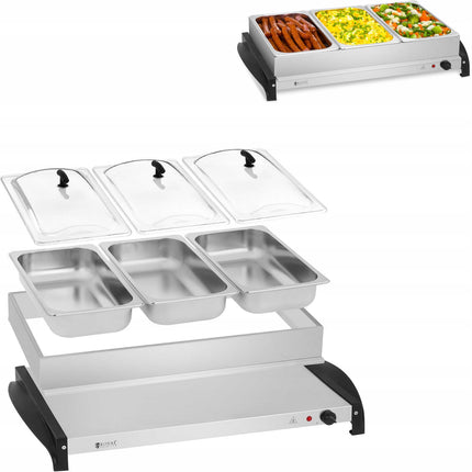 Heater for 3 electric containers 400W Royal Catering