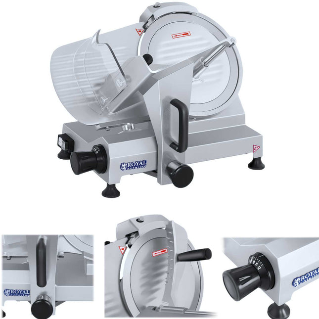 Royal Catering Electric slicer for meats and cheese with a 150W blade 250mm