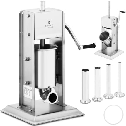 Royal Catering Filling bag for sausage filling unit stainless steel 3 l + 4 funnels