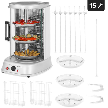 MINI grill toasting machine for kebab gyros fish vegetables vertical 4w1 1800W Royal Catering RCGV-1800 – image 6