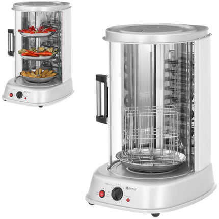 MINI grill toasting machine for kebab gyros fish vegetables vertical 4w1 1800W Royal Catering RCGV-1800