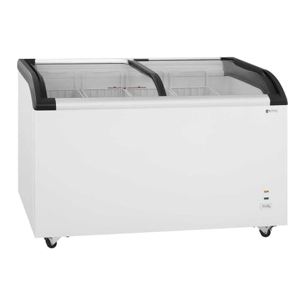 Royal Catering Freezer box shop with lock and glass top up to -25Deg C 355L