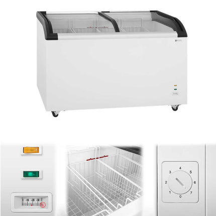 Royal Catering Freezer box shop with lock and glass top up to -25Deg C 355L – image 2