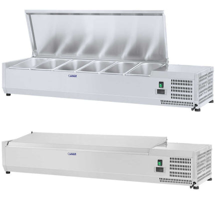 Royal Catering Refrigeration top with steel cover 6x GN1/4 140cm
