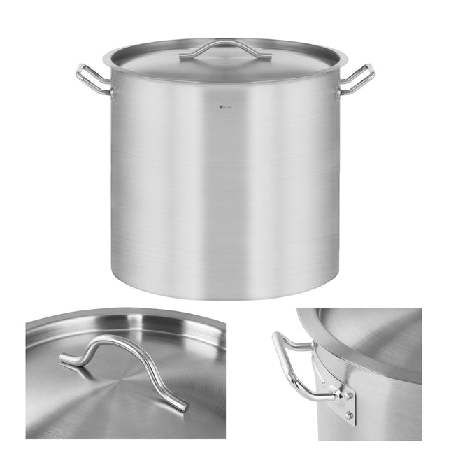Royal Catering Culinary pot with stainless steel lid for induction cooker 71 L