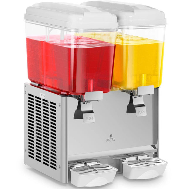 Royal Catering Dispenser cooler for double juice drinks 2x 18L