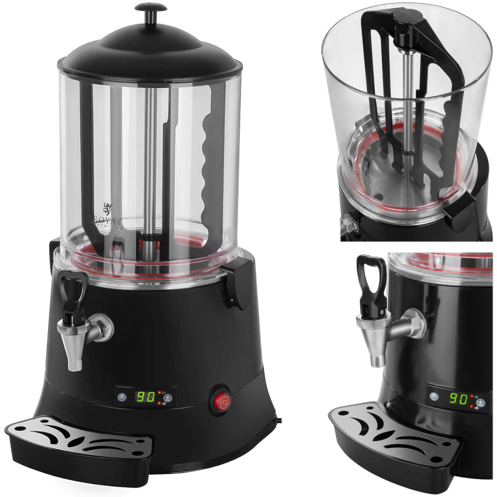 Royal Catering Chocolate maker heater hot chocolate dispenser 30-90deg C 10L