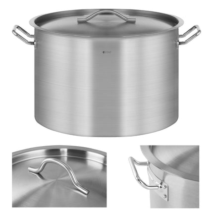 Royal Catering Food pot with stainless steel lid for induction cooker 113 L