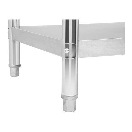 Royal Catering Table to kitchen wall with steel edge stainless steel 100x60cm – image 4