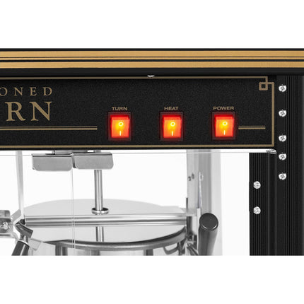 Royal Catering Machine automatic fired popcorn retro TEFLON 1600 W 5-6 kg/h - black and gold – image 4