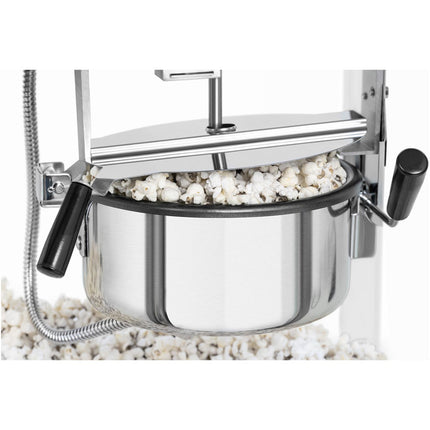 Royal Catering Machine automatic anti-splashing machine retro popcorn TEFLON 1600 W 5-6 kg/h - white-gold – image 5