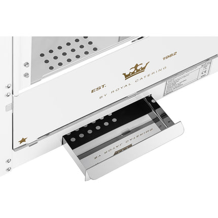 Royal Catering Machine automatic anti-splashing machine retro popcorn TEFLON 1600 W 5-6 kg/h - white-gold – image 8