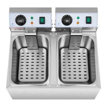 Royal Catering Electric double gastronomy fryer 230 V 2 x 3200W 2 x 8 L – image 5