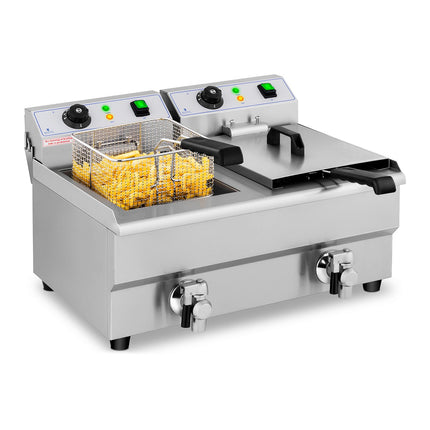 Royal Catering Electric double-gastronomy fryer with 230 V 2 x 3000W 2 x 10 L – image 2