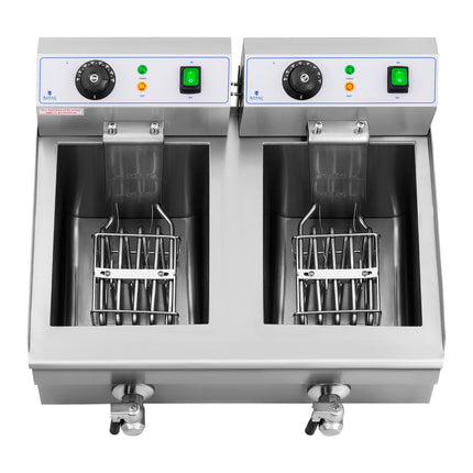 Royal Catering Electric double-gastronomy fryer with 230 V 2 x 3000W 2 x 10 L – image 4