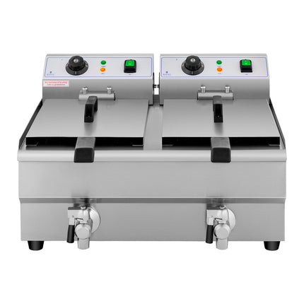 Royal Catering Electric double-gastronomy fryer with 230 V 2 x 3000W 2 x 10 L – image 6
