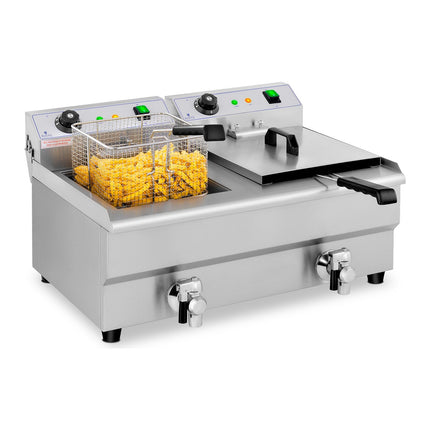 Royal Catering Double electric gastronomy fryer with 230 V 2 x 3200W 2 x 13 L – image 2