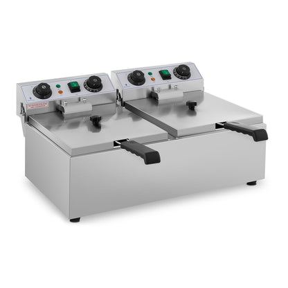 Royal Catering Electric catering fryer TIMER 230 V 2 x 3200W 2 x 10 L – image 3