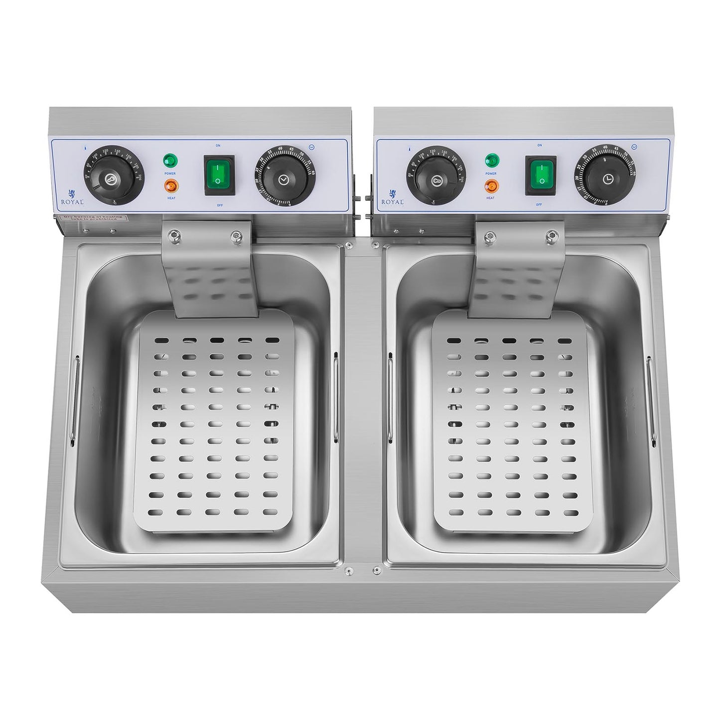 Royal Catering Electric catering fryer TIMER 230 V 2 x 3200W 2 x 10 L – image 4