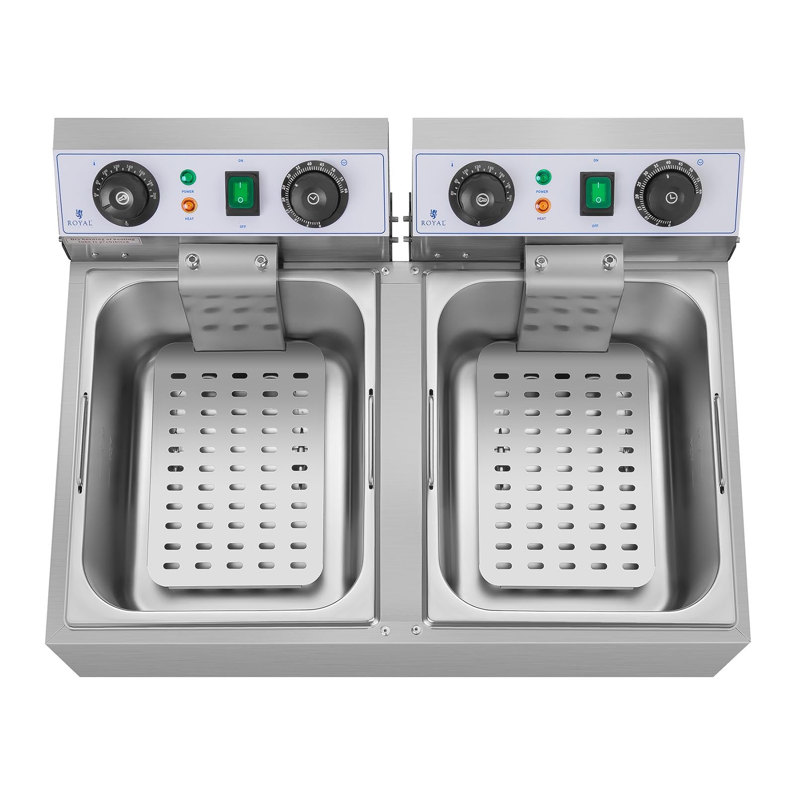 Royal Catering Electric catering fryer TIMER 230 V 2 x 3200W 2 x 10 L – image 4