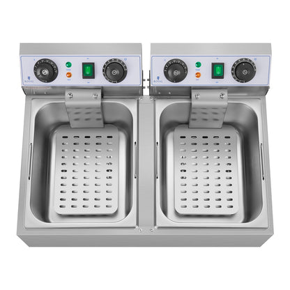 Royal Catering Electric catering fryer TIMER 230 V 2 x 3200W 2 x 10 L – image 4