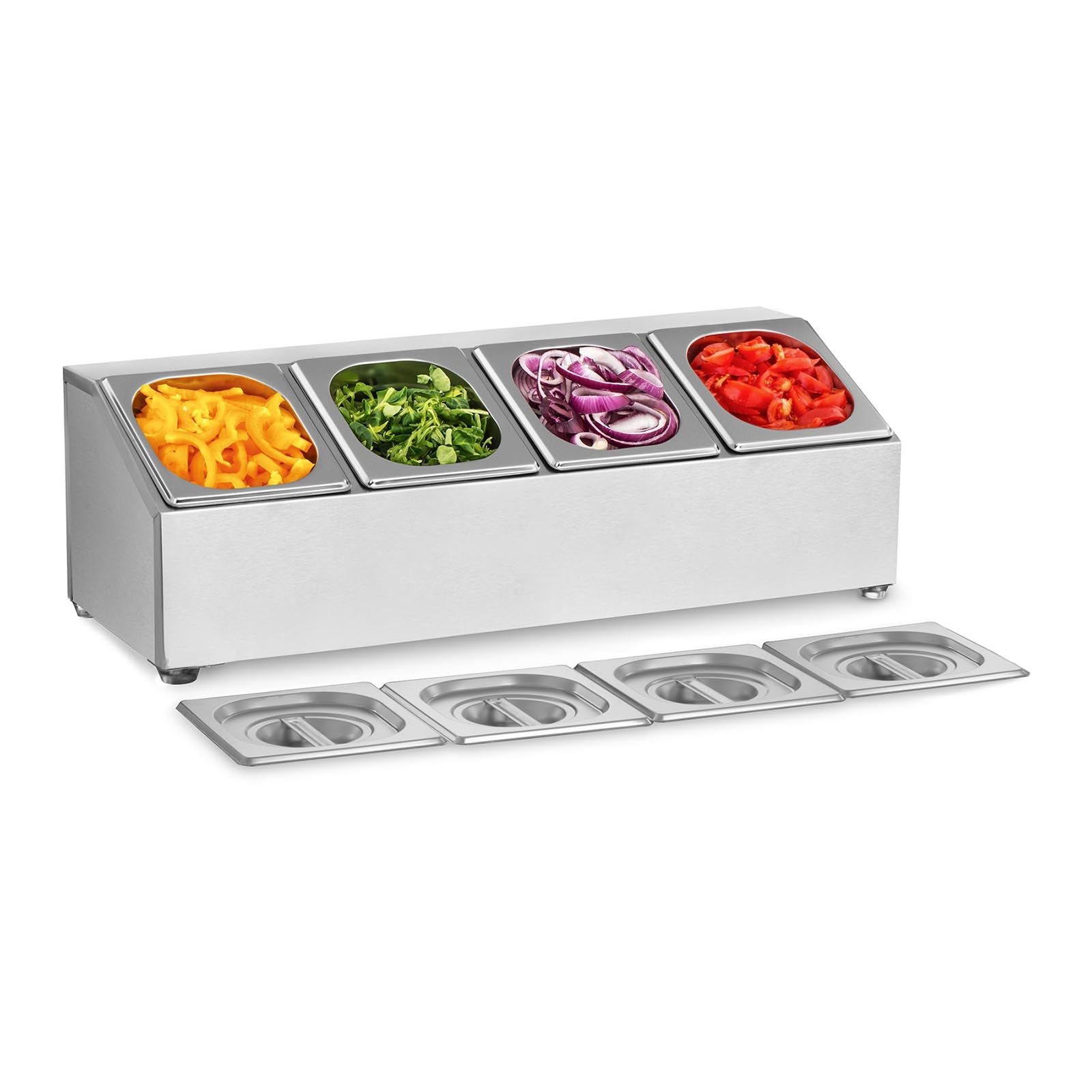 Royal Catering Display stand for catering containers 4 x GN1/6 + 4 x Containers – image 3