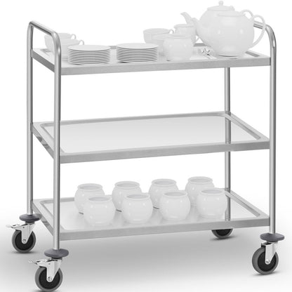 Royal Catering HoReCa waiter's trolley, stainless steel, 3 shelves, up to 150 kg – image 2