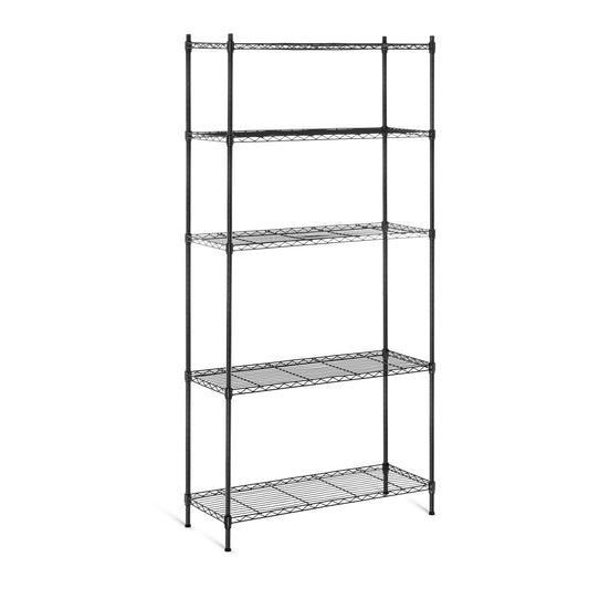 Royal Catering Storage rack wire drill black 180x90x35cm up to 150kg
