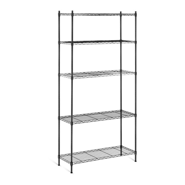 Royal Catering Storage rack wire drill black 180x90x35cm up to 150kg