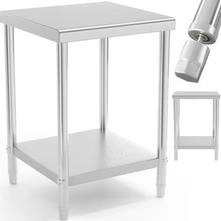 Royal Catering Table, central steel worktop with shelf 80 x 60 cm – image 7