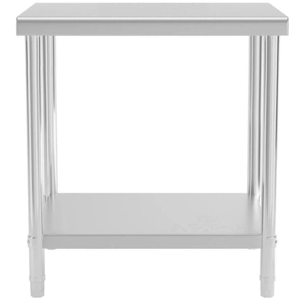 Royal Catering Table, central steel worktop with shelf 80 x 60 cm – image 2