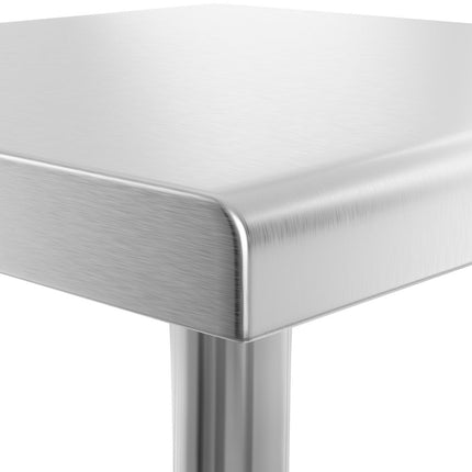 Royal Catering Steel worktop table stainless steel with shelf 90x60cm – image 4