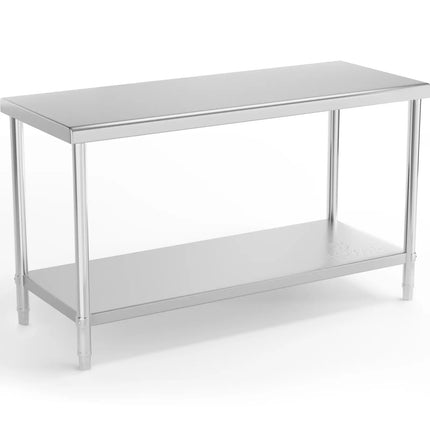 Royal Catering Table, central steel worktop with shelf, 150 x 60 cm, up to 230 kg – image 2