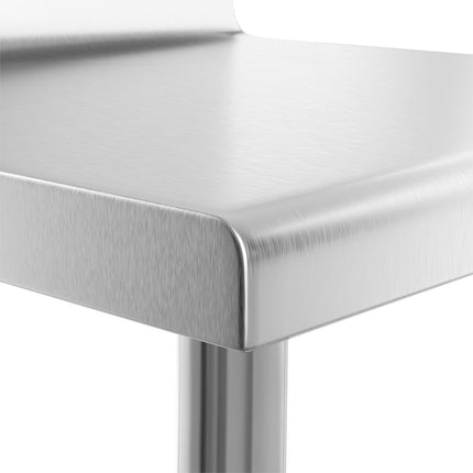 Royal Catering Worktop table steel stainless wall with front and shelf 60x60cm – image 4