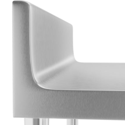 Royal Catering Worktop table steel stainless wall with front and shelf 60x60cm – image 7