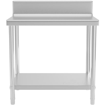 Royal Catering Worktop table stainless steel wall with 90x60cm shelf – image 2