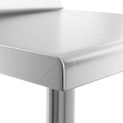 Royal Catering Worktop table stainless steel wall with 90x60cm shelf – image 4