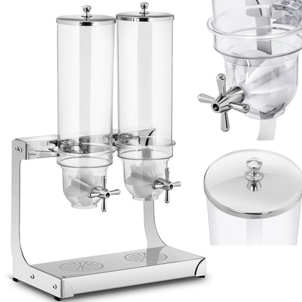 Royal Catering Dispenser for rice flakes candy transparent double 7 l