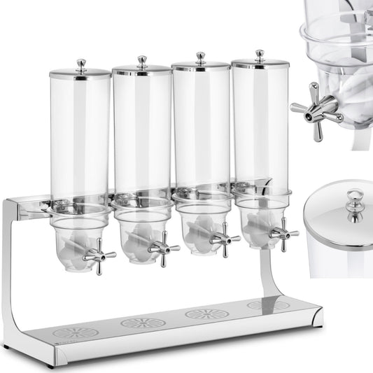 Royal Catering Dispenser for powder products Muesli bakali coffee 4 x 3.5 l