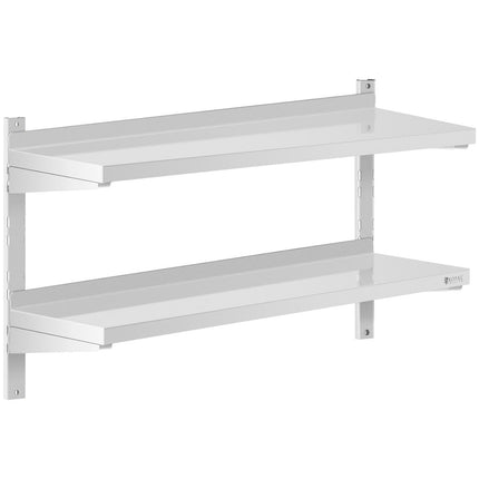 Royal Catering Wall shelf hanging double gastronomy with STAL adjustment 100 x 30 cm – image 2