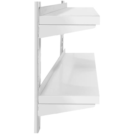 Royal Catering Wall shelf hanging double gastronomy with STAL adjustment 100 x 30 cm – image 3