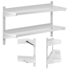 Royal Catering Wall shelf hanging double gastronomy with STAL adjustment 100 x 30 cm