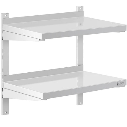 Royal Catering Wall shelf hanging double gastronomy with STAL adjustment 100 x 30 cm – image 10