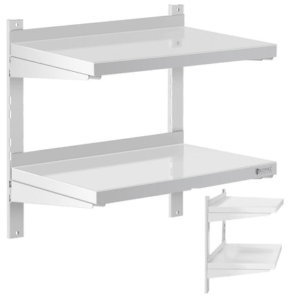Royal Catering Wall shelf hanging double gastronomy with STAL adjustment 100 x 30 cm – image 9