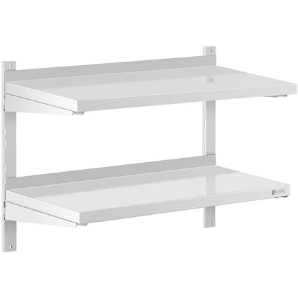 Royal Catering Wall shelf hanging double gastronomy with STAL regulation 80 x 40 cm – image 2