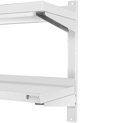 Royal Catering Wall shelf hanging double gastronomy with STAL regulation 80 x 40 cm – image 4