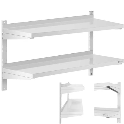 Royal Catering Double, adjustable, hanging catering wall shelf, STEEL, 180 x 40 cm – image 5