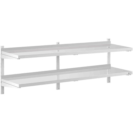 Royal Catering Double, adjustable, hanging catering wall shelf, STEEL, 180 x 40 cm – image 2