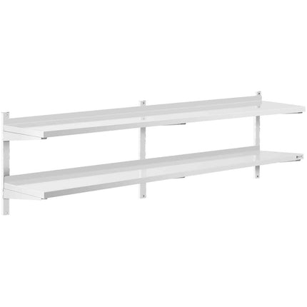Royal Catering Wall shelf hanging double gastronomy with STAL 200 x 40 cm adjustable – image 2